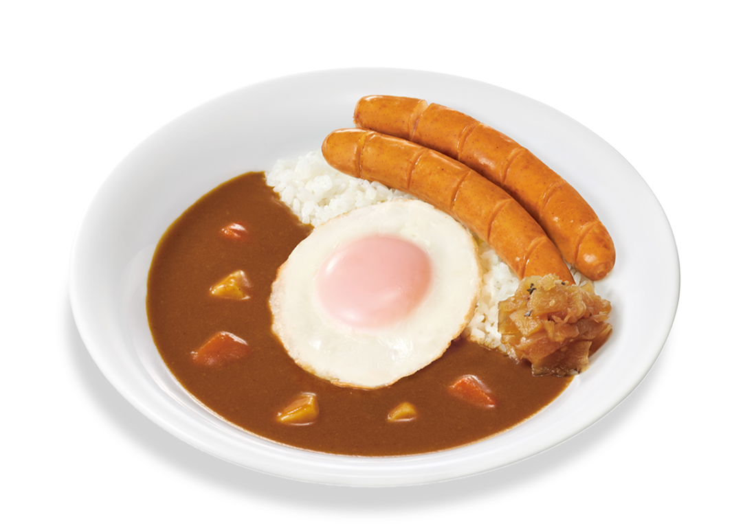 目玉焼きソーセージカレー